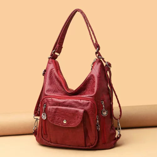 New Womens PU Leather Handbag Vintage Crossbody Shoulder Bag Female Casual Tote