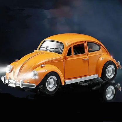 1:18 Beetle Alloy Classic Car Model Toy Car Simulation Hobby Car Sound Light