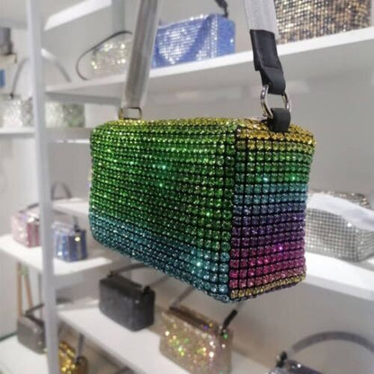 Evening Bag Purse Clutch Wedding Small Handbag Women Rhinestone Shoulder Bag 1PC
