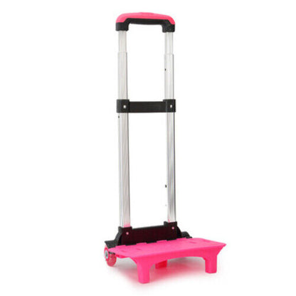 Children 2/6 Wheels Rod Bracket Roll Cart Kid Backpack School Bag Luggage bag