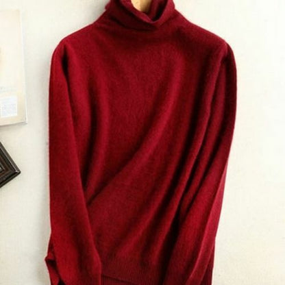 Women Sweaters Turtleneck Pullover Cashmere Knitted Soft Warm Clothes Jumper Top