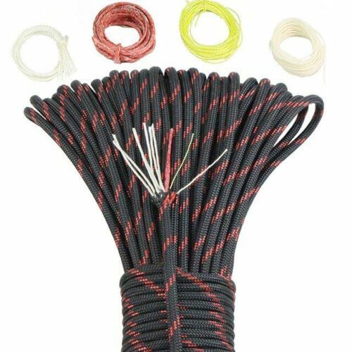 25FT/100FT 550 10-Strand Paracord Outdoor Camping Survival Rope Parachute Hiking