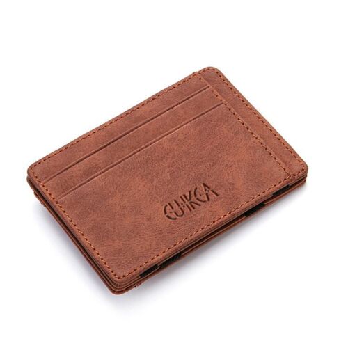 Mini Small Magic Wallets Zipper Coin Purse Pouch Ultra Thin Synthetic Leather