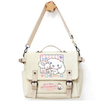 Cute My Melody Cartoon Kuromi Shoulder Messenger Bag Student Canvas Shoulder Bag