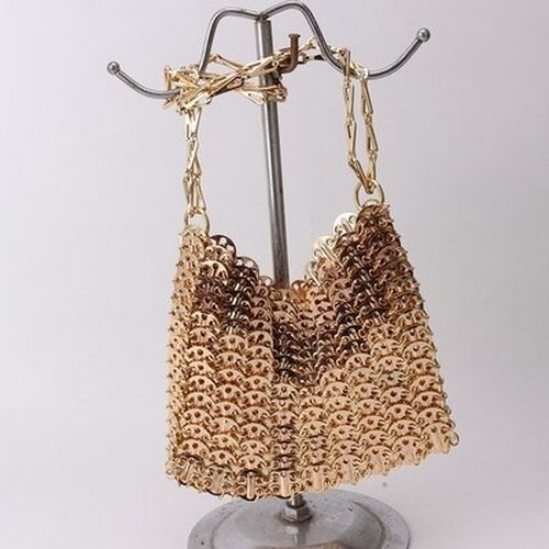 Luxury Bag Metal Sequins Chain Woven Bag Clutch Shoulder Handbag Bag 19*11*1 CM