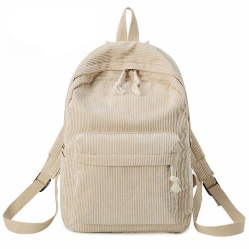 Soft Fabric Backpack Corduroy School Striped Traveling Velvet Bags 40*28*12 CM