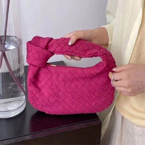 Handmade Woven Bag Synthetic Leather Shoulder Bag Handbag 26*3*16 CM Polyester