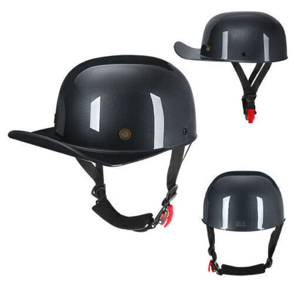 New Motorcycle Open Face Half Helmet Scooter Cap Retro Baseball Style Jet Helmet