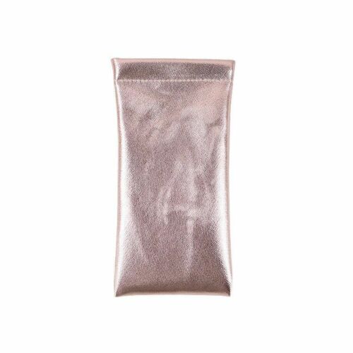 Sunglasses Bag Fake Leather Glass Case Pouch Portable Storege Nearsighted Gold