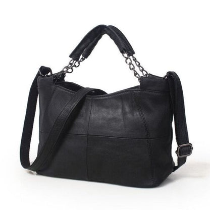 Natural Cow Leather Messenger Bags Chain Shoulder Small Genuine Leather Handbags