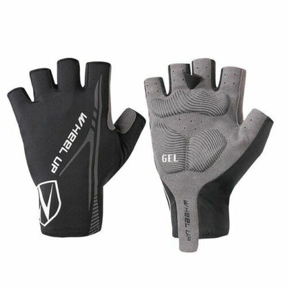 Unisex Cycling Gloves Wheel Up Bike Gel Half Finger Wears Finger Outdoor Sport