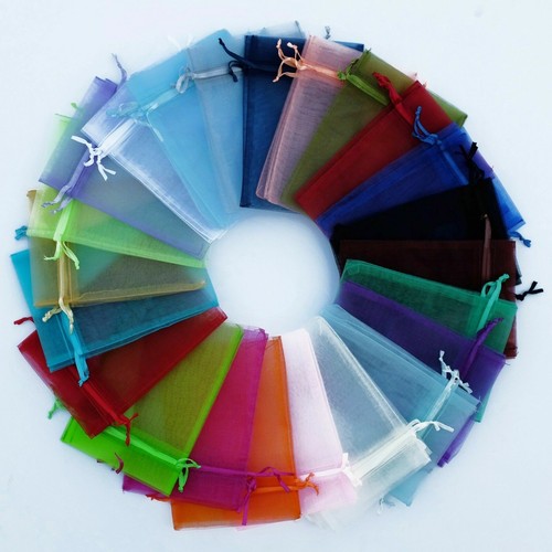 50/100/200/500 Organza Wedding Party Favor Gift Candy Sheer Bags Jewelry Pouch