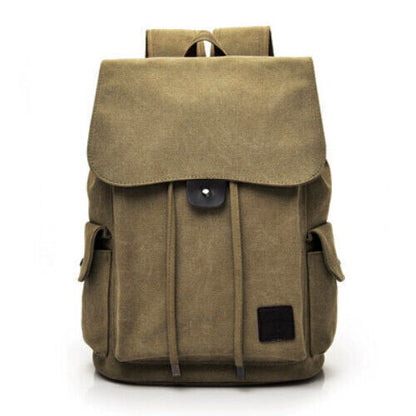 Canvas Men Backpack Shoulder School Rucksack Bag Boys Travel Camping Bags