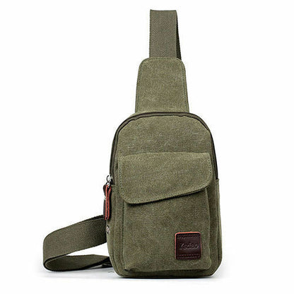 Men's Small Chest Sling Bag Travel Hiking Cross Body Messenger Shoulder Backpack