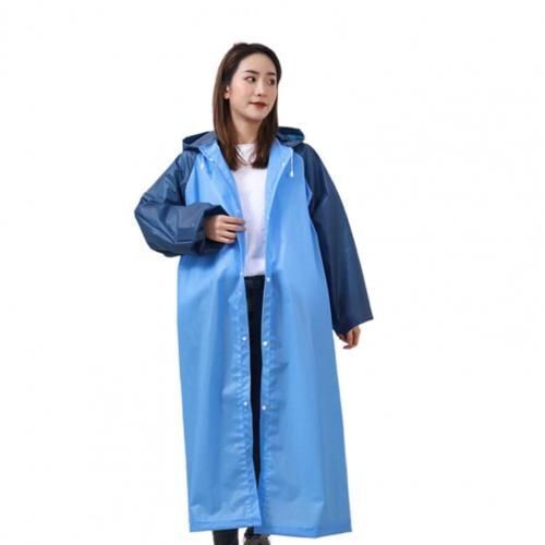 Women Hooded Raincoats Nylon Long Men Outdoor Travel Fishing Waterproof Rainwear
