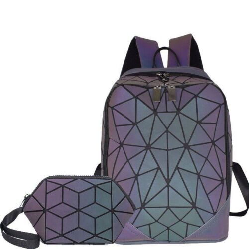 Luminous Bag Sequin Set Shoulder Bags School Backpack Holographic Purse Softback