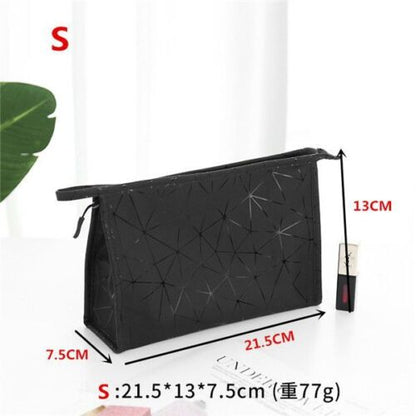 Waterproof Cosmetic Bag Synthetic Leather Toiletry Make Up Organizer Travel S/L