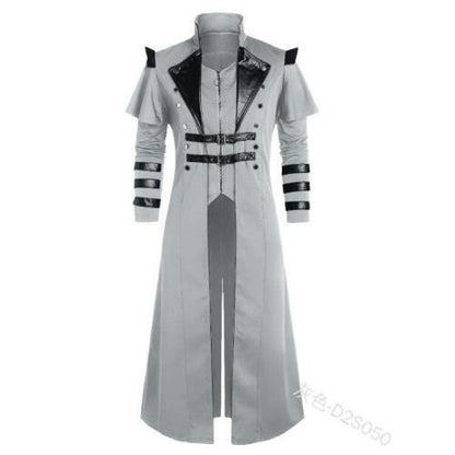Medieval Steampunk Coat Men's Cosplay Costume Photography Gothic Windbreaker L