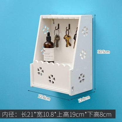 Key Holder Wood Box Organizer Mini Cabinet Frame Hanging Living Room Decorations