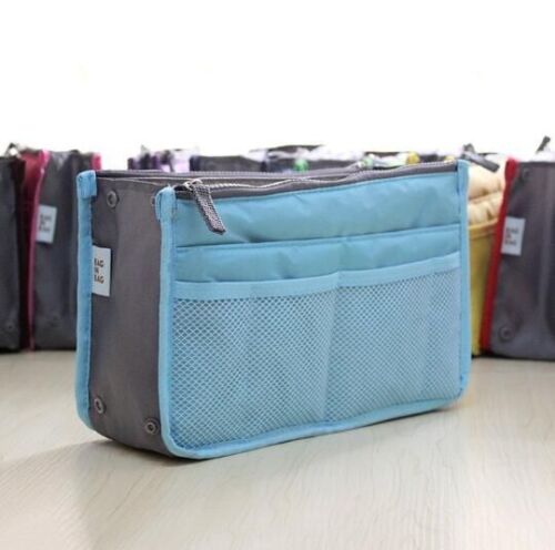 Cosmetic Bag Organizer Insert Purse Makeup Storage Traveling Handbag 10*28*18 CM