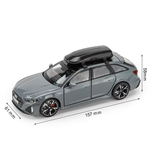 1/32 Audi RS6 Miniature Diecast Toy Car Model Sound & Light Doors Openable Educa