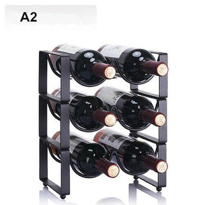 Multi-layer Wine Rack Wine Bottle Holder Display Shelf Iron Rack Wine Cabinet