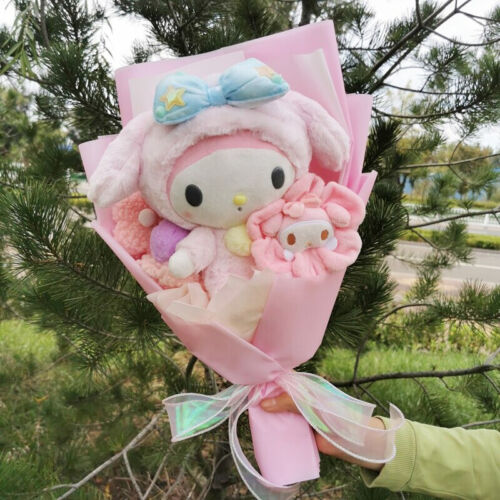 Flower Bouquet Melody Kuromi Kitty Sanrio Plush Valentines & Anniversary Wed