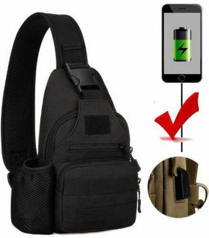 Shoulder Bag Bottle Pouch Chest Outdoor Travel Hunting Climbing Hiking Backpack