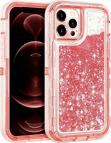 iphone 16 Pro Max 11/12/13/14/15 Plus/XS Max/XR Shockproof Case Liquid Glitter