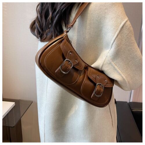Vintage Handbags Synthetic Leather Brown Bags Handbag 29*12*7 CM Sequined Purse