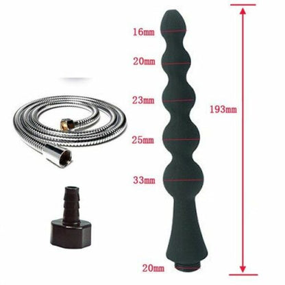 Shower Nozzle Silicone Enema Healthy Rectal Anal Syringe Douche System Vaginal
