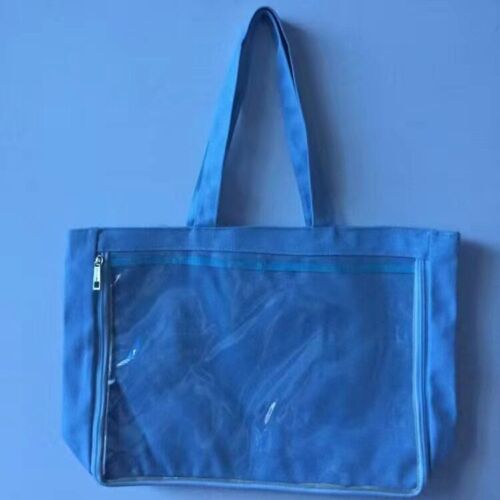 35*25*5CM Bag Women Canvas Bag PVC Transparent Purse Shoulder Bag Satchels Pink