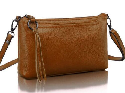 Cow Genuine Leather Messenger Bag Shoulder Purse Shoulder Bag Satchels Blue Red