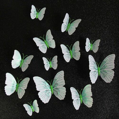 Butterfly Wall Sticker 12pcs/set Ambilight 3D Home Decoration Room Fridge Magnet
