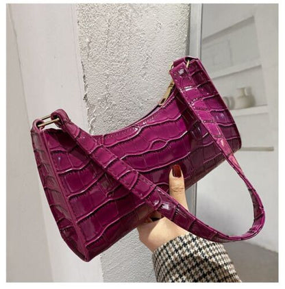 Handbag Crocodile Pattern Retro Shoulder Bag Shopping Synthetic Leather Handbags