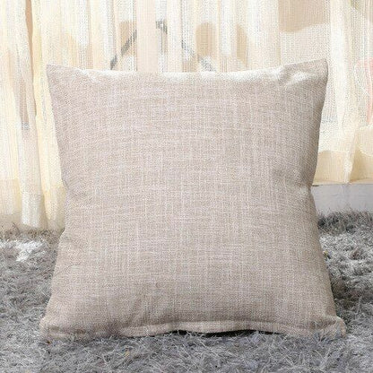 Pillows Cover Sofa Waist Cushion Solid Linen Throw Pillowcase Office Home Decor