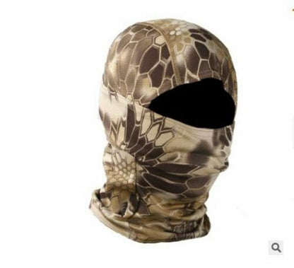 Tactical Camouflage Full Face Mask Hunting Cycling Sports Helmet Liner Military