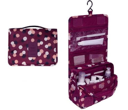 Travel Waterproof Cosmetic Organizer Pouch Hanging Toiletry Bag Makeup Polyester