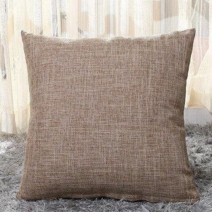 Pillows Cover Sofa Waist Cushion Solid Linen Throw Pillowcase Office Home Decor