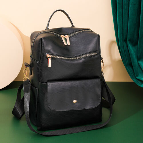 Fashion Womens PU Leather Rucksack Shoulder Bag Backpack Handbag Travel Bag