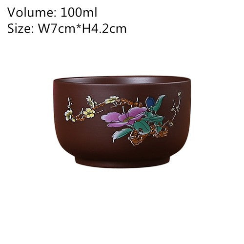 Chinese Yixing Zisha Purple Clay Tea Pot Handpainted Cup Teteras Kungfu Pot New
