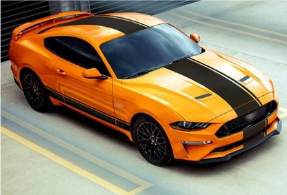 Racing Stripe Side Door Car Sticker For All ModelsHood Roof Rear Vinyl Decals