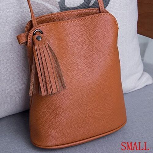 Genuine Leather Tassel Crossbody Bag Small Shoulder Purse Money Messenger Bags