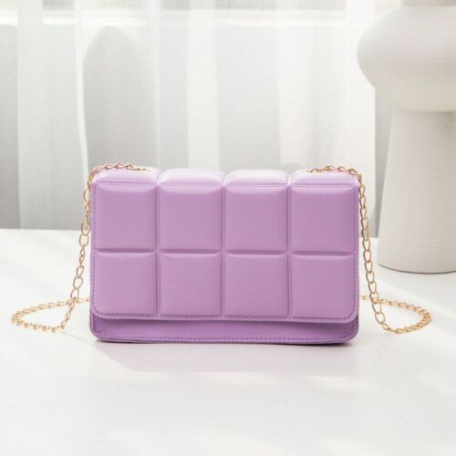 Synthetic Leather Shoulder Bag Chain Rhomboid Crossbody Purse Handbags Phone Bag