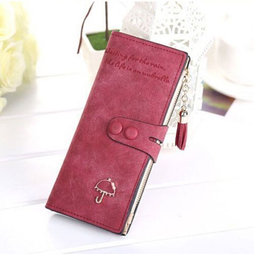 Wallet Clutch Synthetic Leather Tassel Card Holder Phone Bag Money Coin Purses