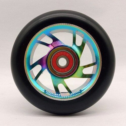 4pcs Stunt Scooter Wheels 100mm Aluminum Alloy Hub High-elastic PU Skates Wheels