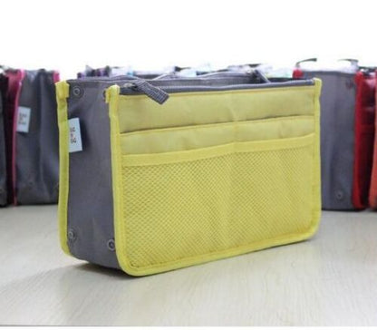 Cosmetic Bag Organizer Insert Purse Makeup Storage Traveling Handbag 10*28*18 CM