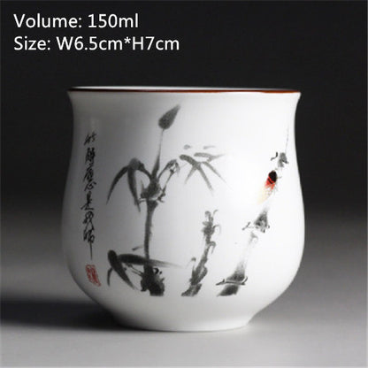 Chinese Tea Cup Japanese Style Master Cup Of Tea Blue-and-white Porcelain Cups