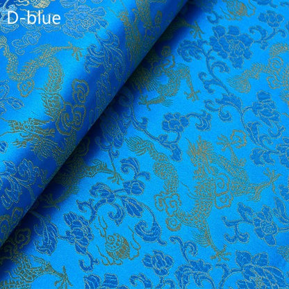 Chinese Silk Satin Floral Fabric Tang Suit Costume Cheongsam Dress By Metre Red