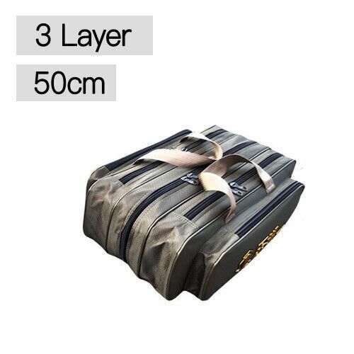 Portable 2/3 Layer Men's Fishing Bag Fish Rod Oxford Fishing Pole Tools Outdoor